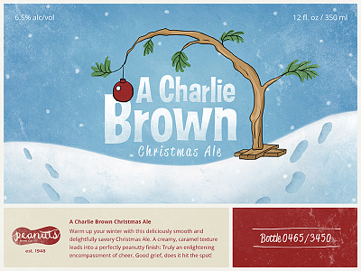 Charlie Brown Christmas Ale 12 beer branding charlie brown christmas days holidays label logo peanuts xmas