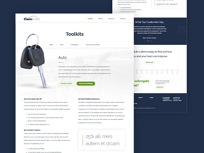 Claim Toolkit :: Auto Toolkits Page auto insurance insurance claim simple toolkit ui ux web web design