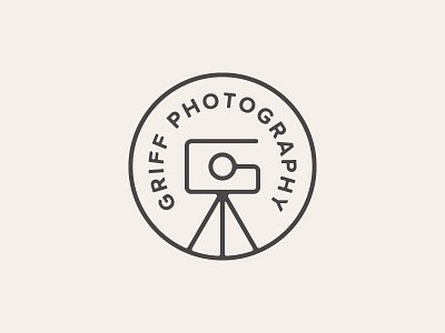 Griff Photography Logo badge branding camera g identity logo photography tripod