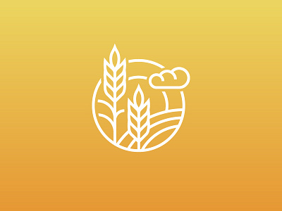 Fall Vibes cloud fall icon logo sky sun wheat