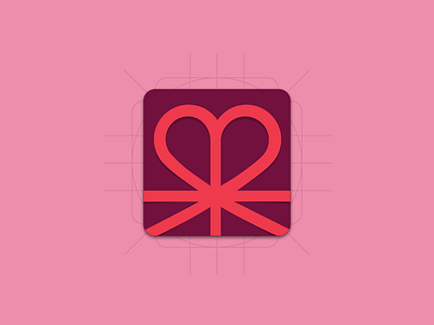 Gift app icon app design gift google icon material simple ui vector web