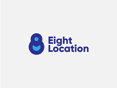 Eight Location design eight location logo map perfect shapes simple vector