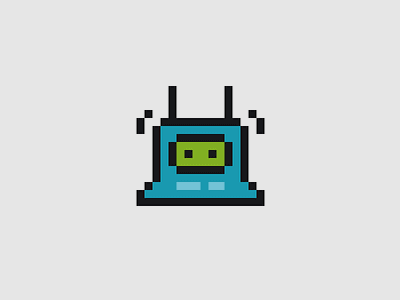 Wifi Robot 8bit design icon mac icons pixels robot simple ui wifi