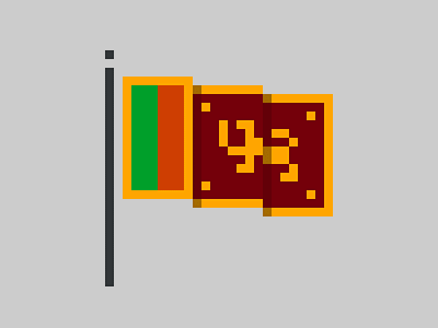Independence Day | Sri Lanka 8bit design flag freedom icon mac icons pixels simple sri lanka