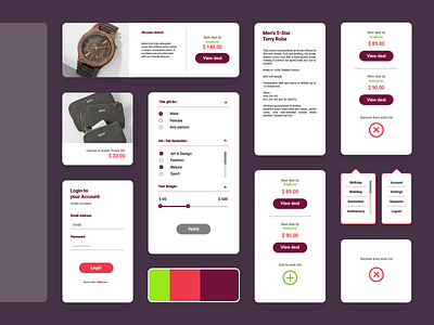 Style guide for Giftanic branding design gift simple style guide theme ui ux web