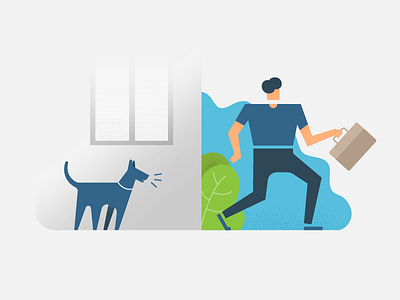 Busy Days ! app colors design dogs flat illustration life off day simple web