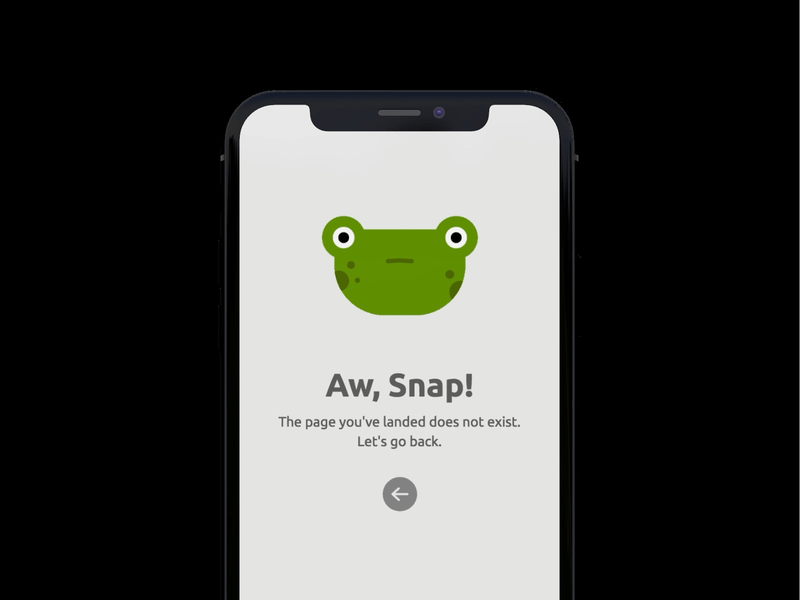 Aw, Snap! animation branding clean cute animal design error 404 illustration simple ui ux web