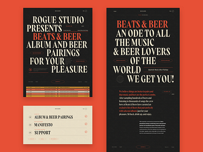 Beats & Beer - Screens beer branding design graphic design music passion project product design product page tech typography ui ui animation ux web web design web design web design agency web design and development website website design