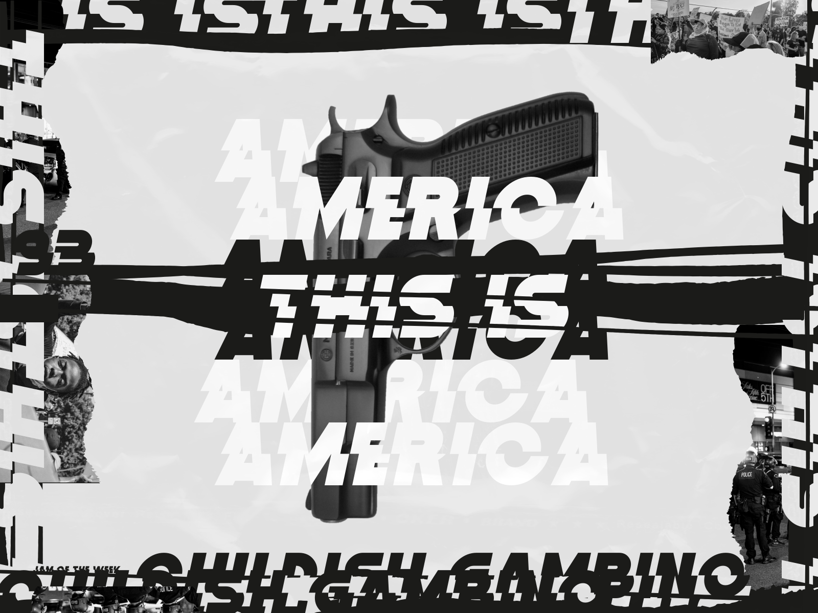 Jam of the Week - 93 album art black lives matter brooklyn childish gambino design fuck racism graphic design jam of the week music racism