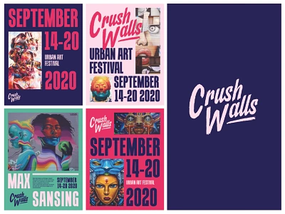 Crush Walls: Dead Logo II branding branding design crush walls denver design festival branding graphic design illustration logo logo design logo type logotype logotypedesign product design rogue studio script street art festival streetart typography website