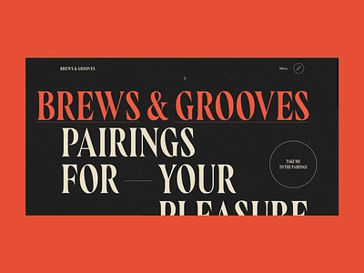 Brews & Grooves: Homepage beer ui branding brews and grooves design graphic design illustration motion design music and beer website music website product design rogue studio typography ui ui animation ux web web design web development website website design