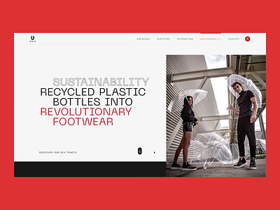 Unis Footwear: Sustainability 3d printing animation branding design ecommerce graphic design product design rogue studio shopify sneaker technology sneakers tech typography ui unis footwear ux web web animation web design website