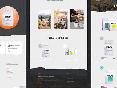 Bump Coffee: Product Pages animation coffee coffee website design ecommerce graphic design interactive design mobile product design typography ui ux web webdesign website