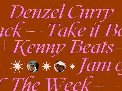 Jam of The Week | 114 album art albumcover big typography branding collage collageart cool denzel curry design graphic design hip hop illustration jam of the week kenny beats passion project product design rogue studio typography
