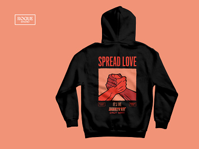 Rogue Studio Swag: Spread Love It's The Only Way branding clothing design cool design graphic design illustration product product design retail retail design rogue studio rogue swag studio swag swag typography vector