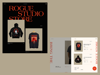 Rogue Store animation branding design ecommerce graphic design illustration passion project product design retail rogue studio swag typography ui ui animation ux web web design website