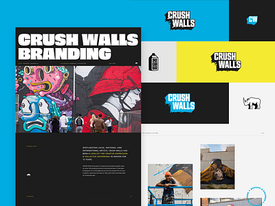 Crush Walls: Behance Case Study arts and culture brand brand identity brand system branding design festival branding graphic design icon identity branding identity design illustration logo logo identity poster design product design street art and culture street art brand street art festival typography typography system