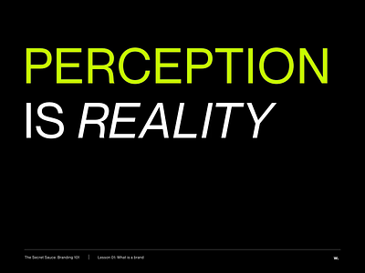 Perception is Reality awwwards brand strategy branding branding course design design course e learning graphic design illustration logo the secret sauce typography ui web website