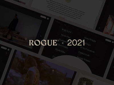Rogue x 2021 3d animation brand studio branding creative agency design digital agency graphic design illustration logo mobile design motion graphics product design rogue studio typography ui web website