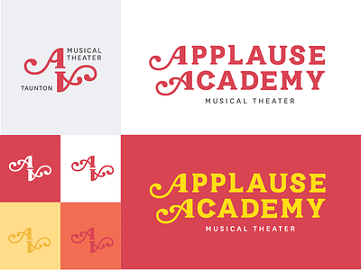 Applause Academy Branding acting branding britton stipetic color fun logo logotype red theater