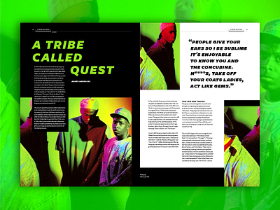Tribe Feature color design editorial hip hop magazine music print tribe type
