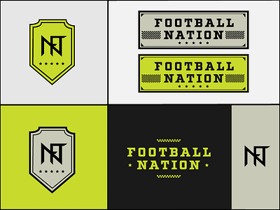 Football Nation branding britton stipetic color design football logo monogram