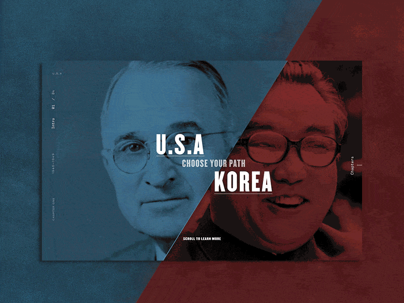 Duck & Cover | Korean War Section britton stipetic cool design gif history interface ui ux war web