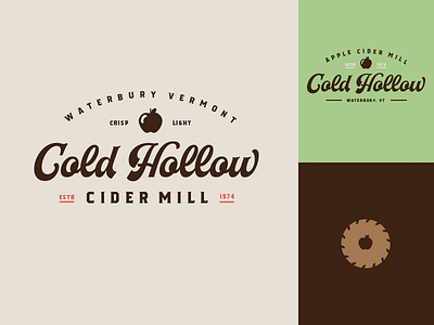Cold Hollow Cider | Logo Conecpt apples branding cider fall logo mill vermont