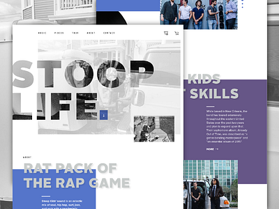 Stoop Kids | Home Page Concept Site britton stipetic cool music stoop kids ui web design website