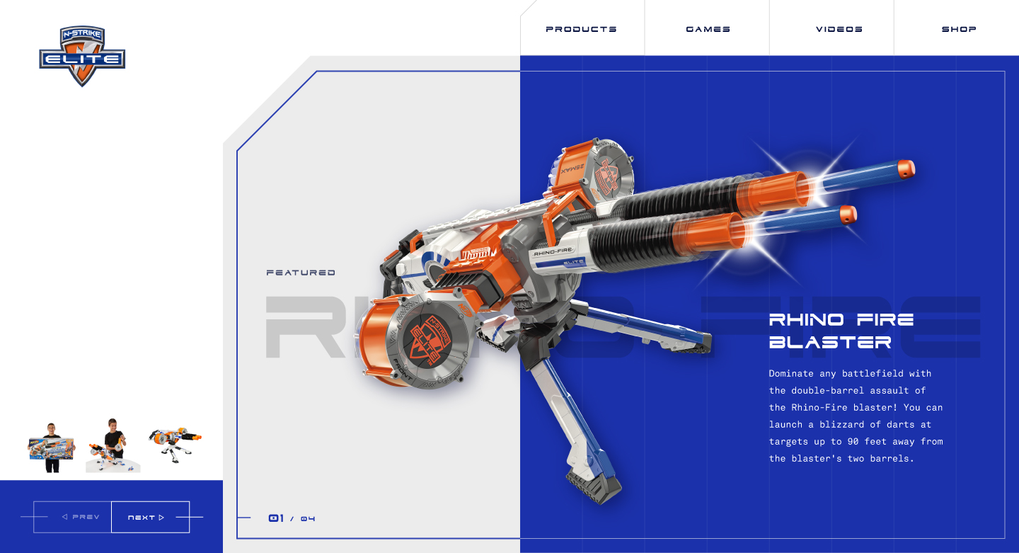 Nerf Elite Concept Site WIP by Britton Stipetic on Dribbble