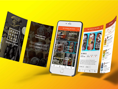 Beer Advocate App (Concept) app beer beer advocate craft beer mobile phone ui ux