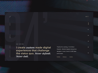 Portfolio V1 | Let me know what you think cool dark design digital portfolio web