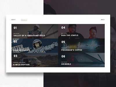 All Projects | My Portfolio Site cool dark design digital display portfolio ui web work