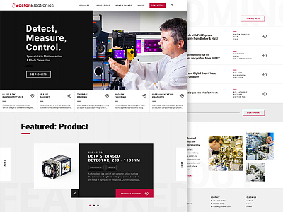 Scientific Instruments & Electronics Homepage homepage products science tech ui ux web
