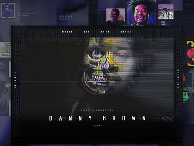 Danny Brown Home (Concept) danny brown dark design experimental hip hop music ui website