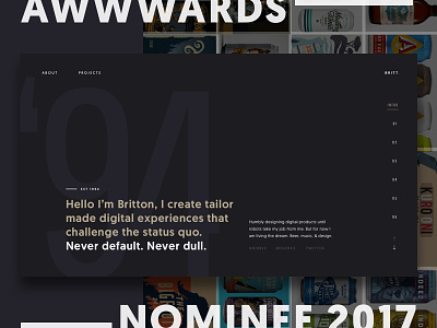 Awwwards Nominee awwwards portfolio ui website
