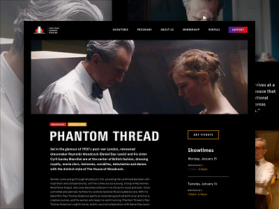 Movie Details Screen cinema movies ui ux web website