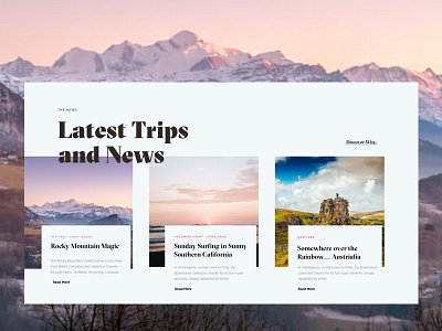 Latest Trips article blog news story ui ui piece web