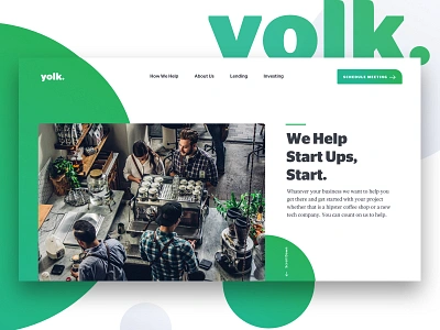 Yolk. business design finance start up ui website