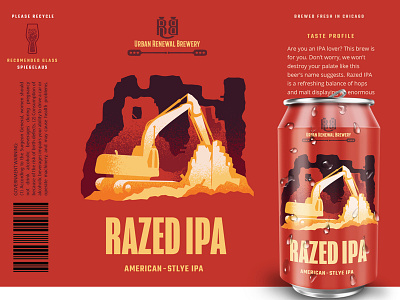 Razed IPA Can Design beer beer can beer illustration beer labels breweries brewery can design design illustration packaging design