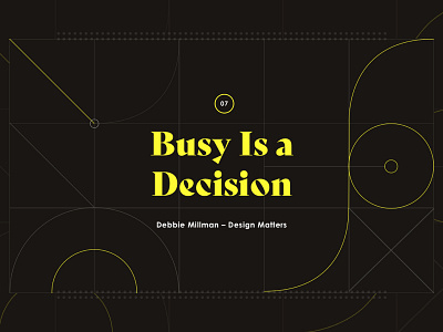 07 - Busy is a Decision cool cover image design inspiration medium article quote stuff