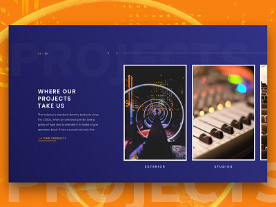 BIG | Projects Section design homepage lighting projects. ui ux web webdesign website