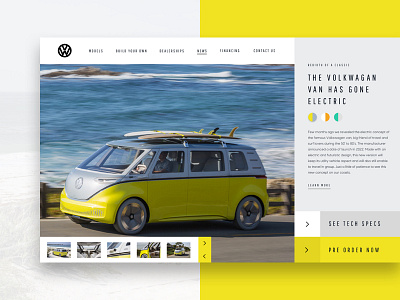 Volks Van Electric cars engineering german graphic design ui ux vans volks web website