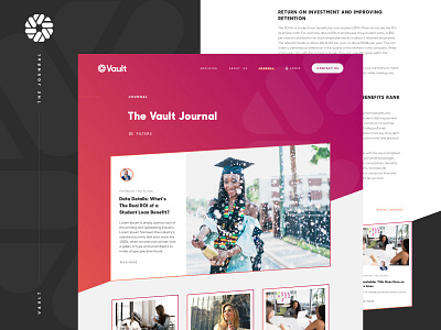 Vault Journal branding cool design graphic design tech typography ui ux web website