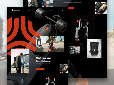 Boosted Boards cool design graphic design skate board tech ui ux web website