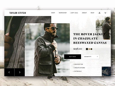 Taylor Stitch - Site Redesign design eccomerce outdoors retail ui ux web website