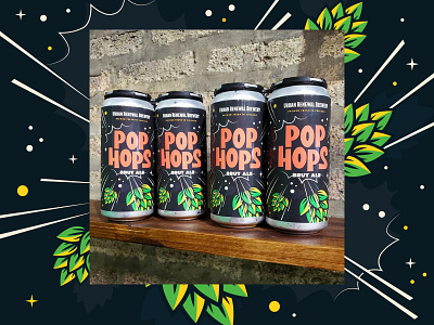 Pop Hops - Brut Ale beer beer branding beer can graphic design packaging packaging design