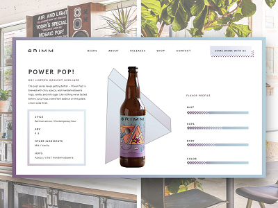 Grimm Beer Profile beer beer bottle design graphic design ui ux web website