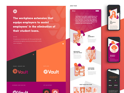 Vault Case Study b2b branding color cool design graphic design start up tech ui ux web website