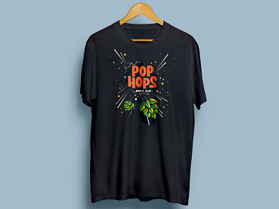 Pop Hops T-Shirt beer design graphic design illustration retail shirts swag